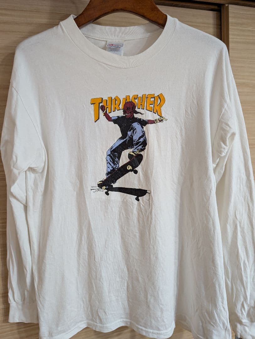 【Revira】THRASHER PUSHEAD スラッシャー ロンT