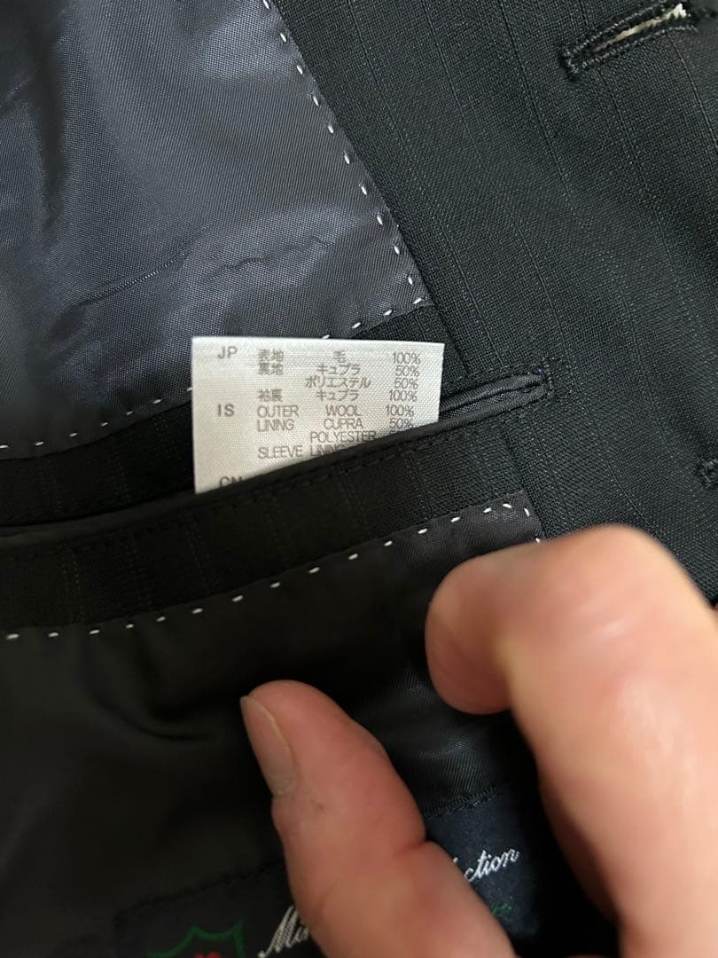 MIKI HOUSE 黒 ストライプ フォーマルスーツ、シャツ２枚