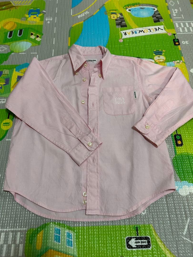 MIKI HOUSE 黒 ストライプ フォーマルスーツ、シャツ２枚