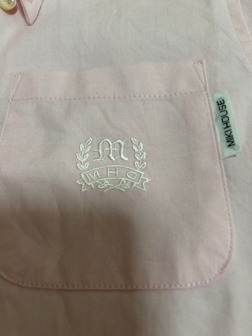 MIKI HOUSE 黒 ストライプ フォーマルスーツ、シャツ２枚