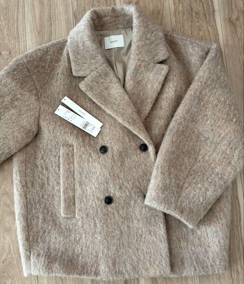 ジャケット・アウター MANOF shaggy cocoon coat