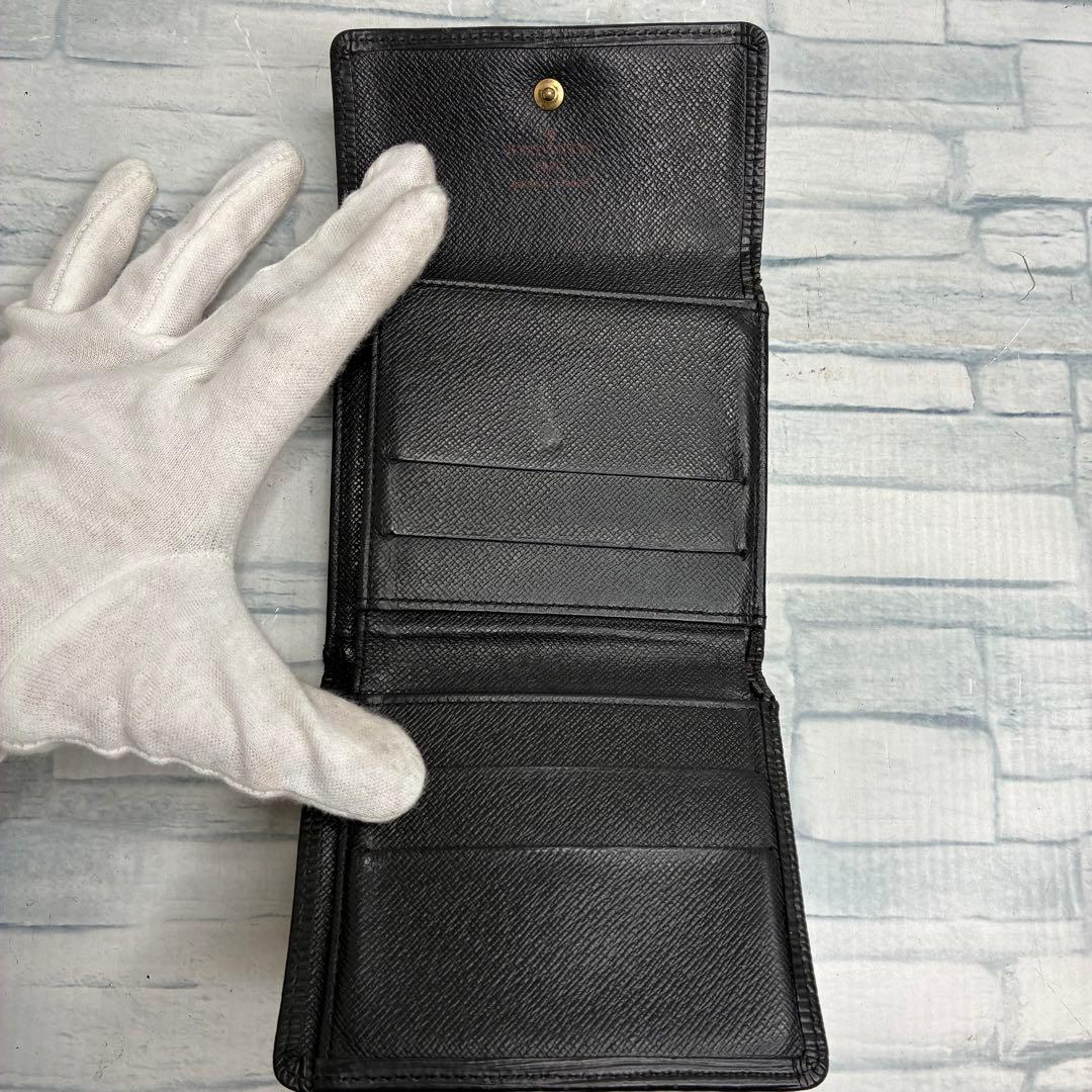 極美品　55 LOUIS VUITTON ルイヴィトン　二つ折り財布　Wホック
