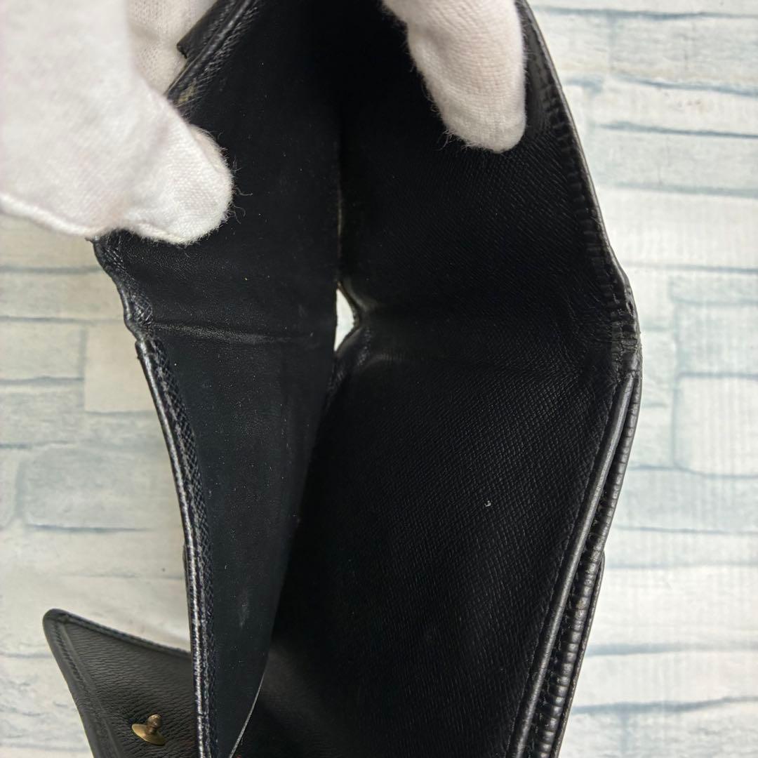 極美品　55 LOUIS VUITTON ルイヴィトン　二つ折り財布　Wホック