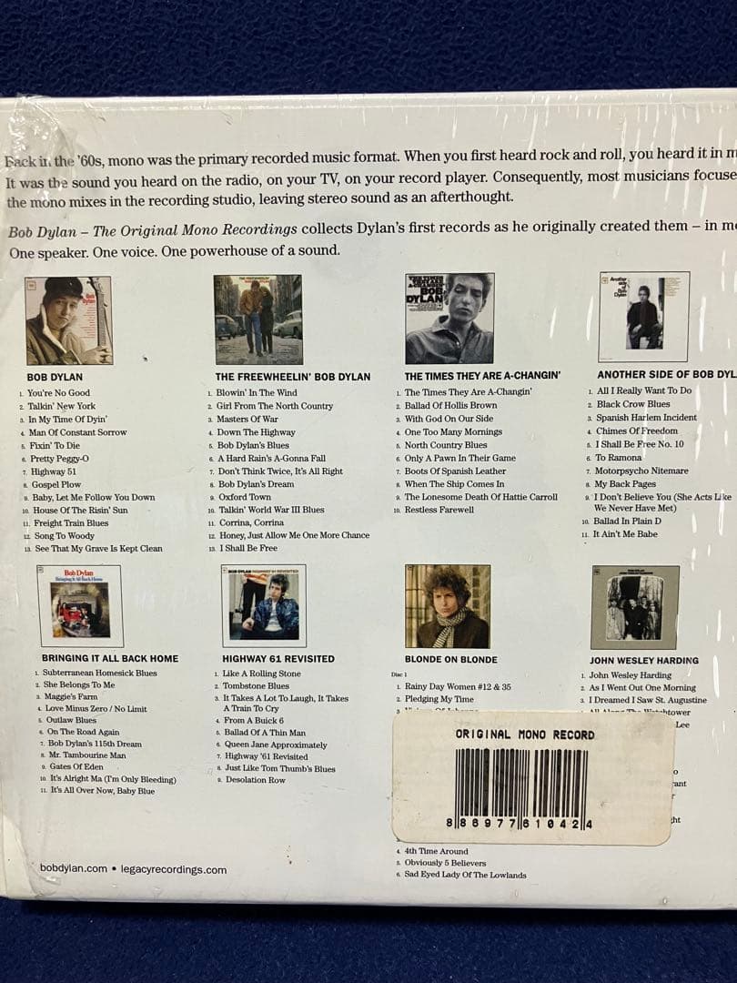 9CD BOX ボブディラン・モノレコーディング