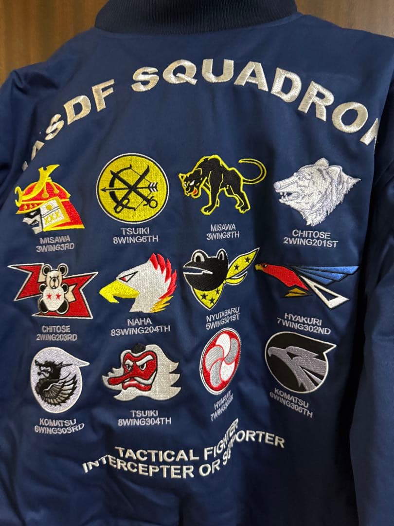 航空自衛隊　60周年　パイロットジャンパー　ベルクロ有り