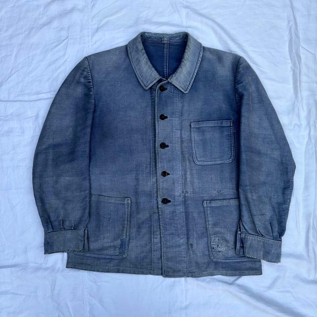 30’s~40’s モールスキン　ワークジャケット　フランス　フレンチワーク