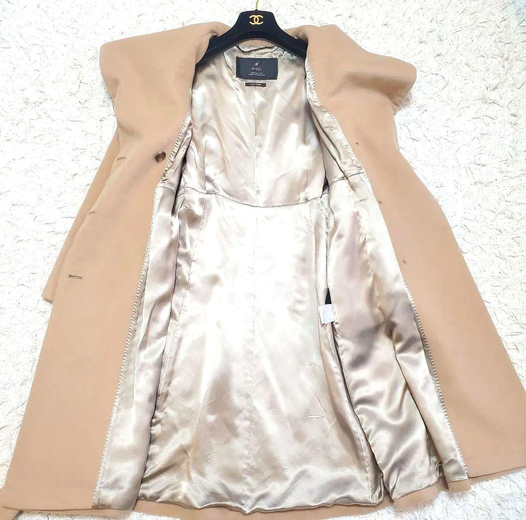 美品 INED カシミア100%ロングコート