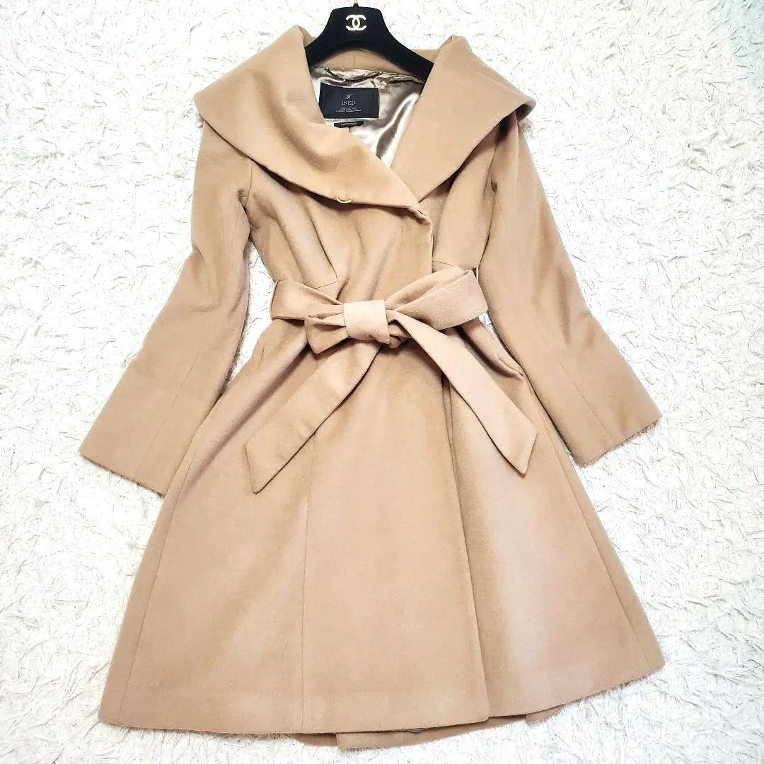 美品 INED カシミア100%ロングコート