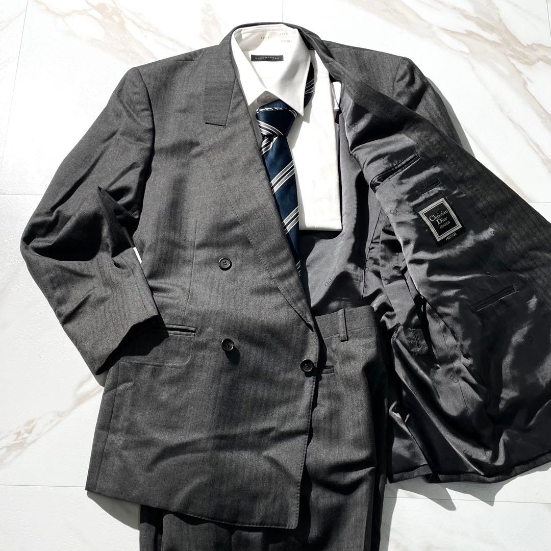 入手困難✨ ディオール スーツ セットアップ ダブルブレスト ヴィンテージ 灰色