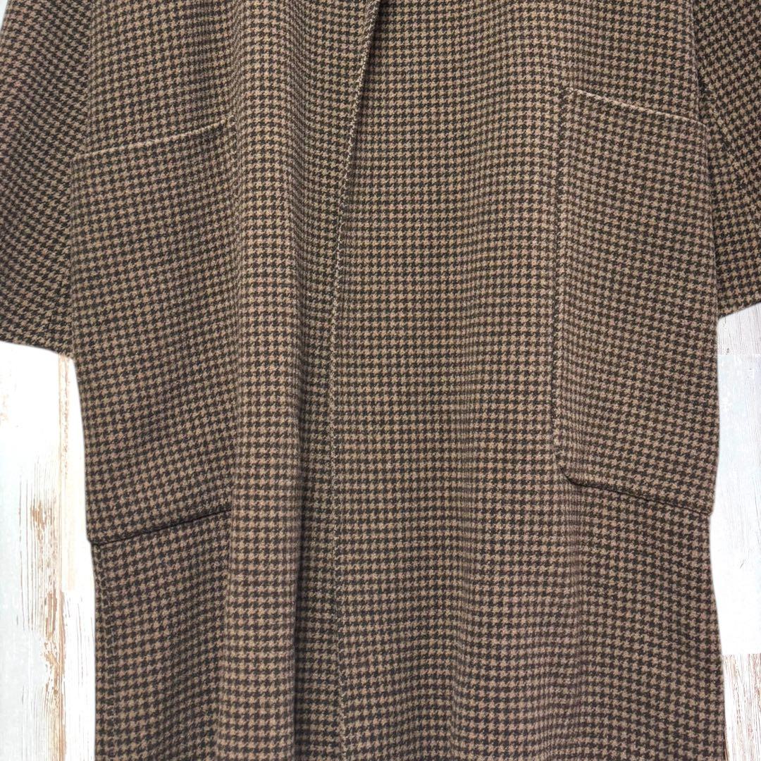 【人気完売品✨】TODAYFUL オーバーチェックコート 38 ウール ロング