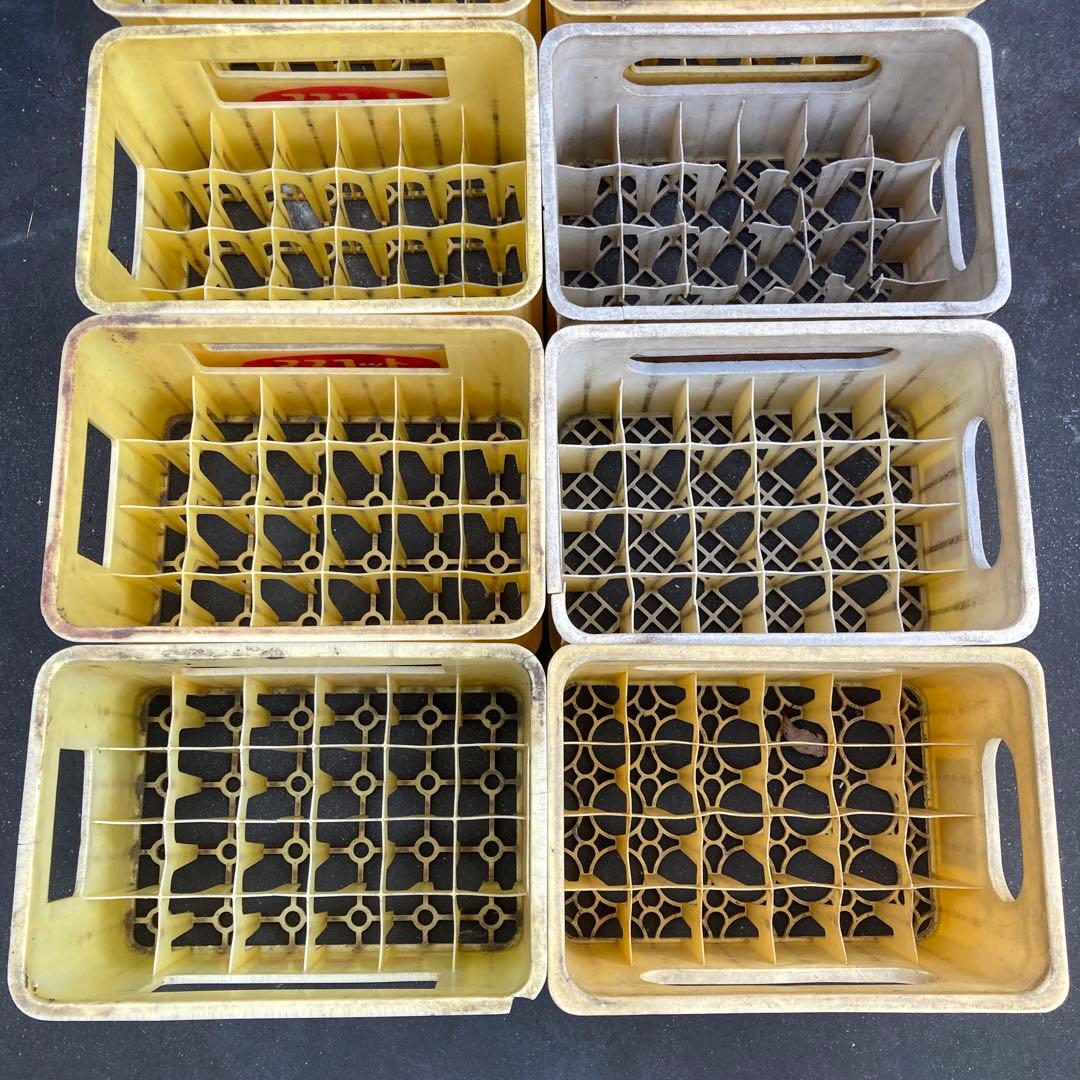 ジュース瓶ケース 8個　コンテナ　ケース　ボックス　ビールケース　マスコット　⑥