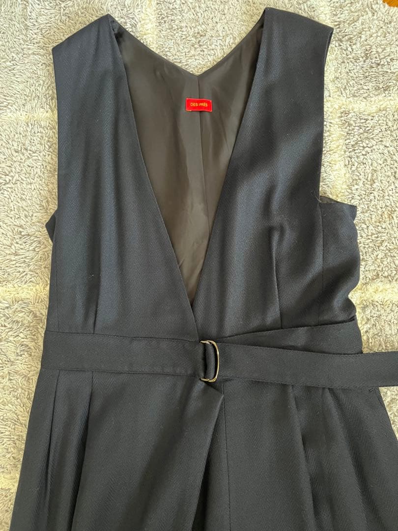 DES PRES デプレ　 ブライトツイード アシンメトリーオールインワン　36