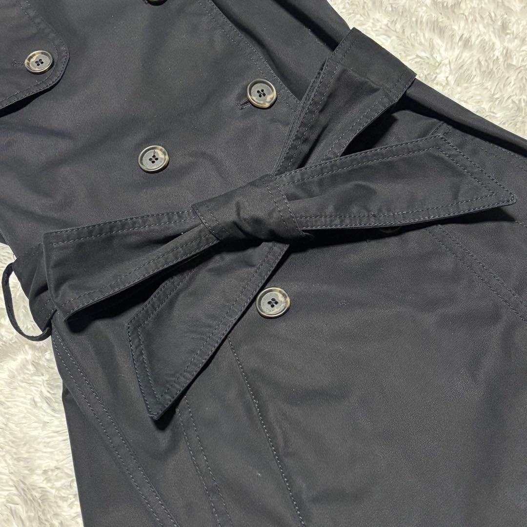 美品 RED VALENTINO トレンチコート レース 切替 L ブラック