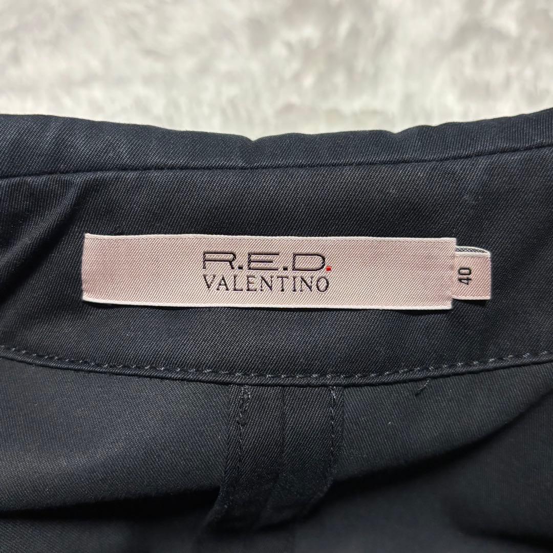 美品 RED VALENTINO トレンチコート レース 切替 L ブラック