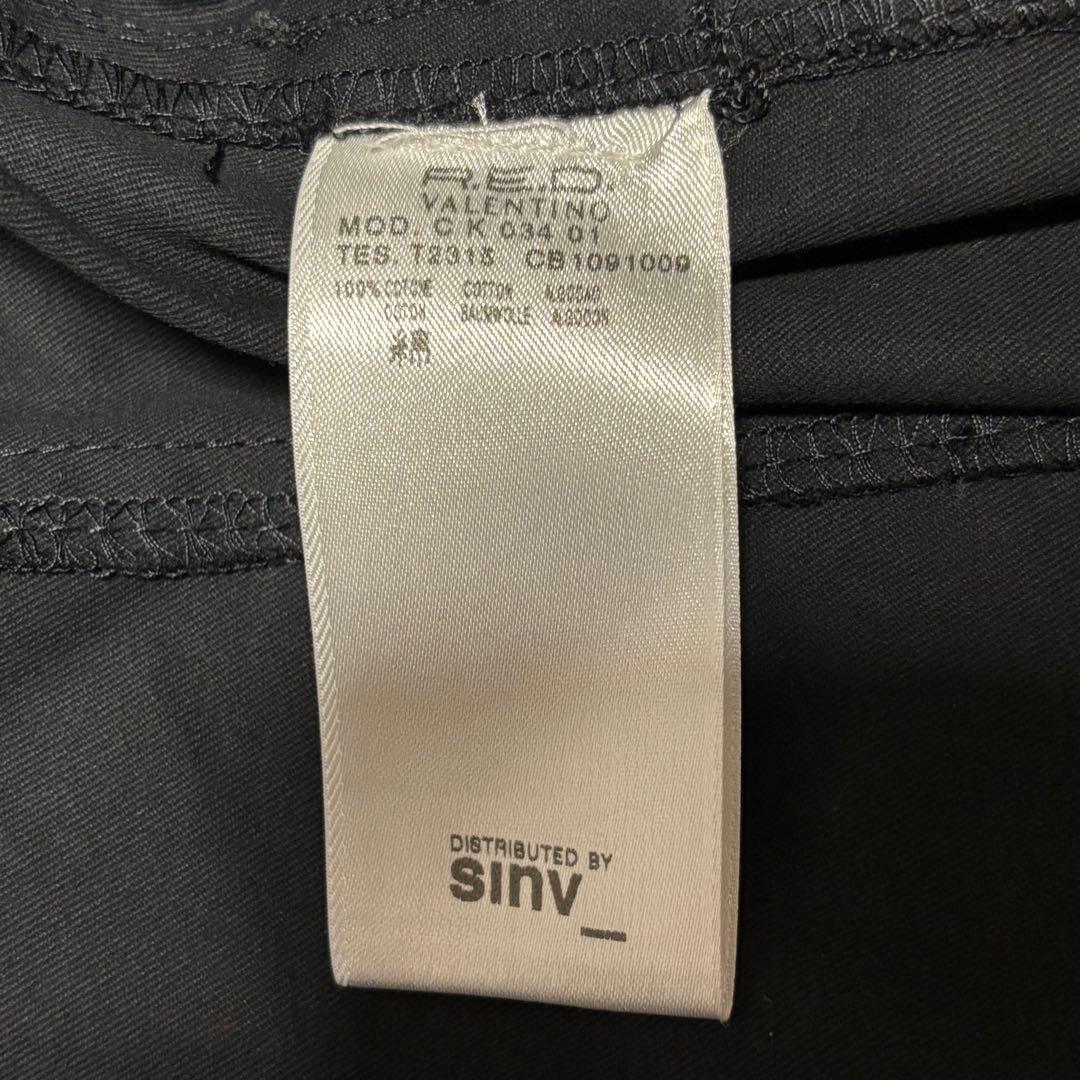 美品 RED VALENTINO トレンチコート レース 切替 L ブラック