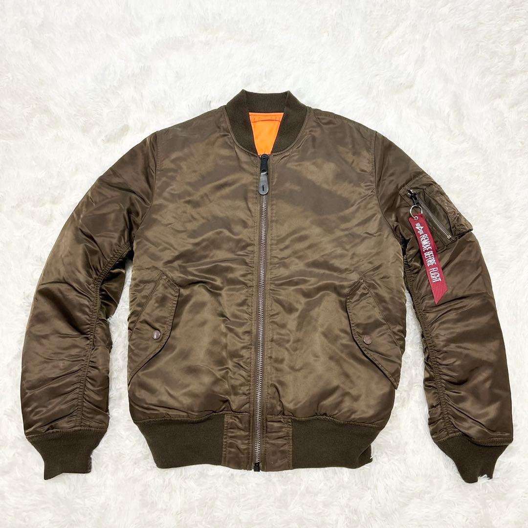 ✨希少色✨ アルファインダストリーズ MA-1 フライトジャケット ブラウン