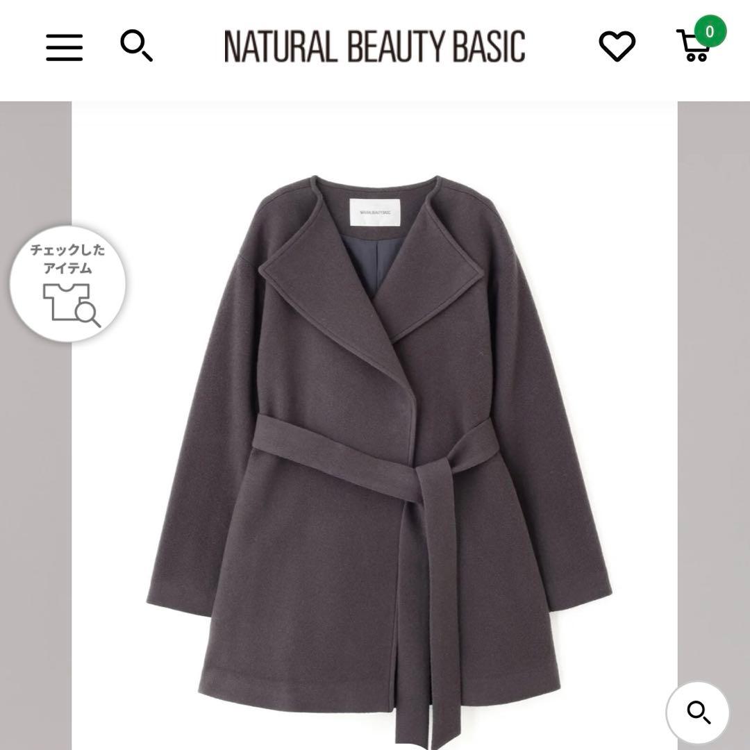 【新品未使用】NATURAL BEAUTY BASIC ベルテッドミディコート