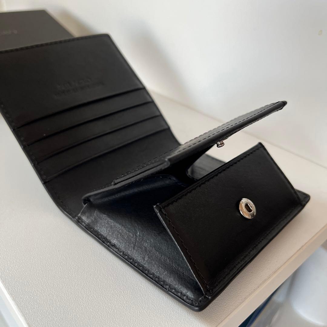 【ブラック】 piatto イタリアンレザー・薄型財布 ／CA-MB-669