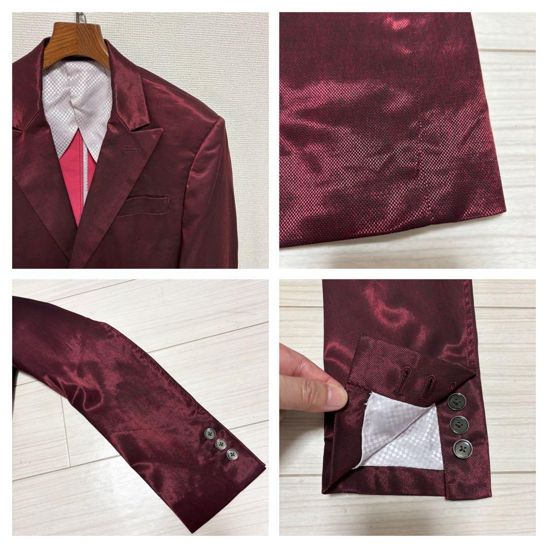 美品 Y2K■ミッシェルクランオム■セットアップ スーツ 光沢 結婚式 二次会