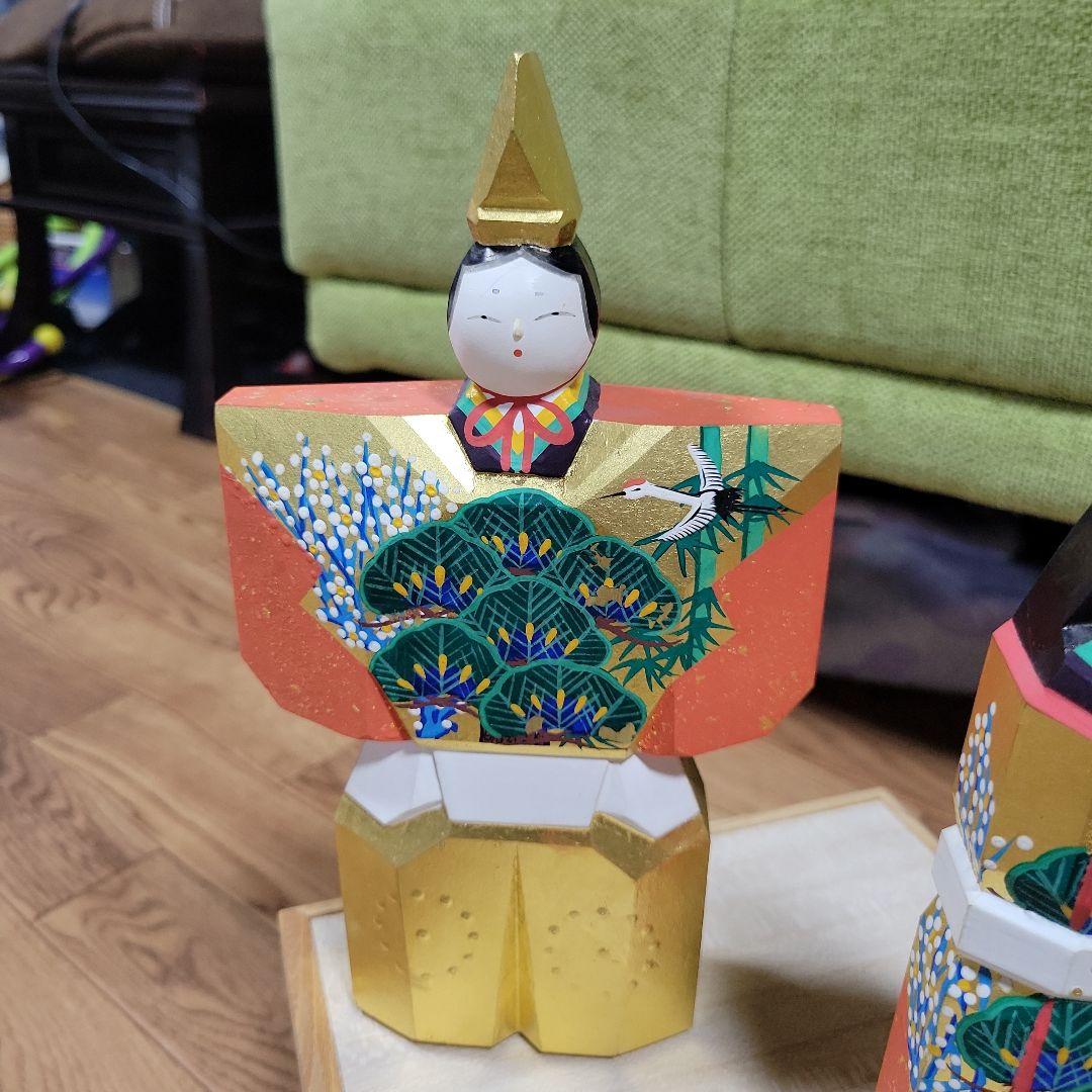 即決希少 奈良一刀彫 ひな人形用木製飾り箱