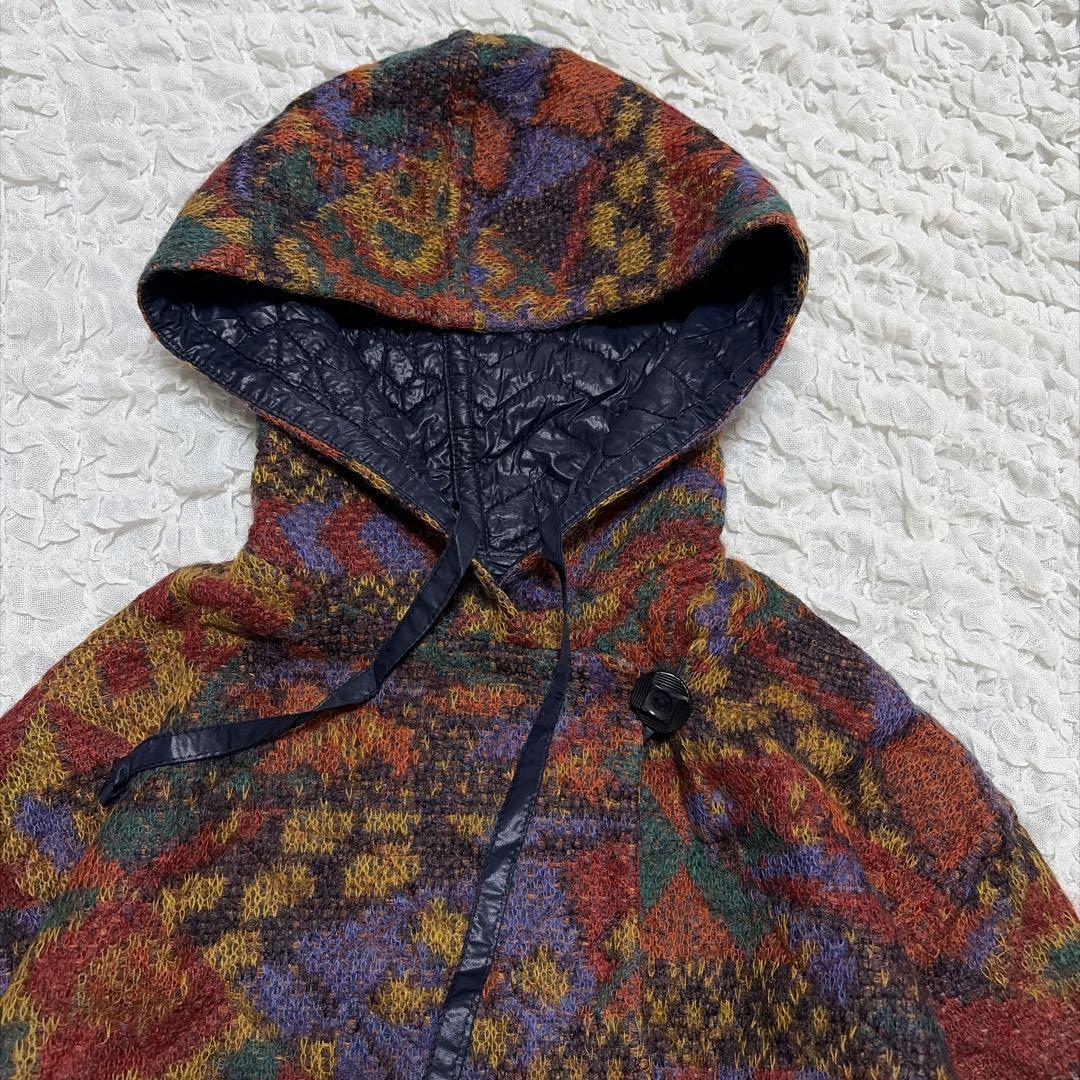 MISSONIミッソーニ モヘアリバーシブルコート キルティング オレンジタグ