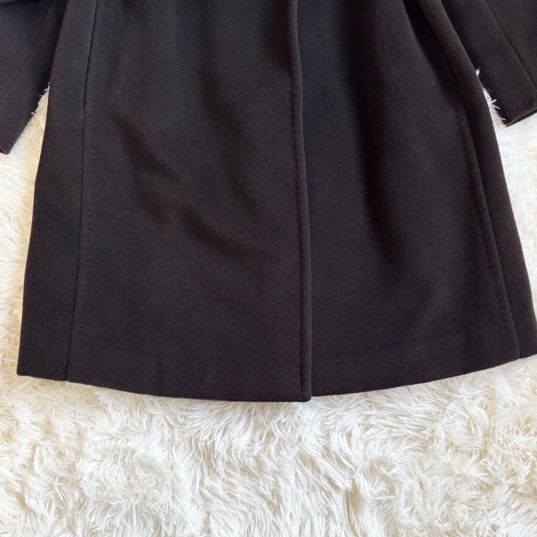 高級✨ マックスマーラ 白タグ カシミヤ ウール ベルテッドコート サイズ38