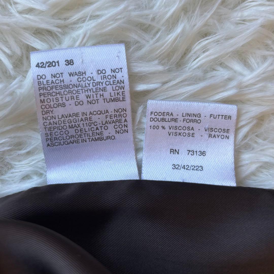 高級✨ マックスマーラ 白タグ カシミヤ ウール ベルテッドコート サイズ38