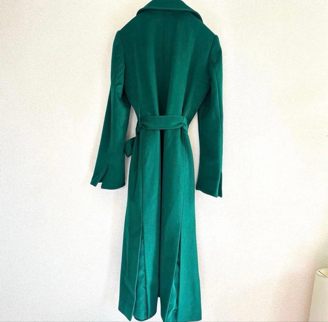 はっぱ　MAX&Co. ランウェイ ウールコートベルト付 グリーン