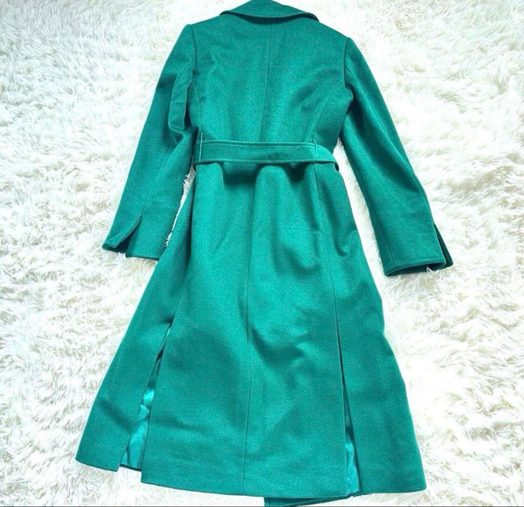 はっぱ　MAX&Co. ランウェイ ウールコートベルト付 グリーン