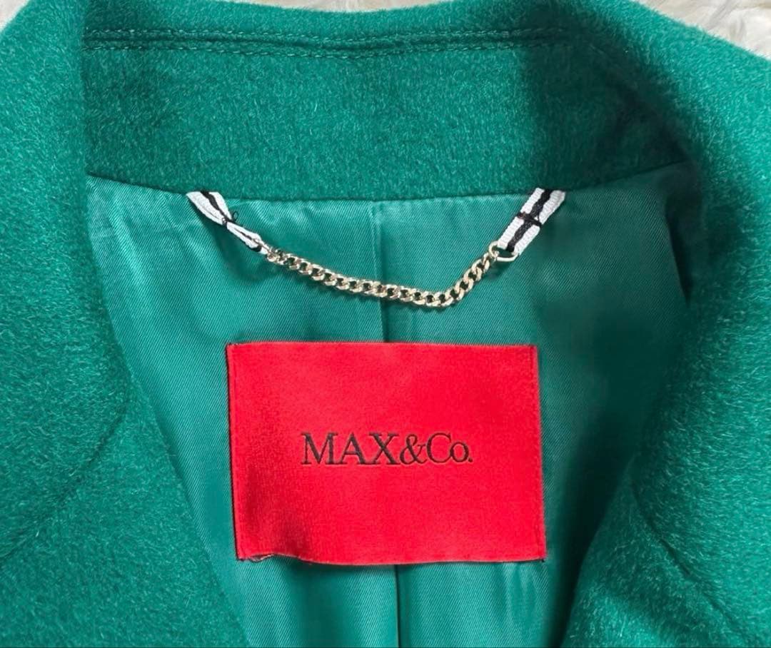 はっぱ　MAX&Co. ランウェイ ウールコートベルト付 グリーン