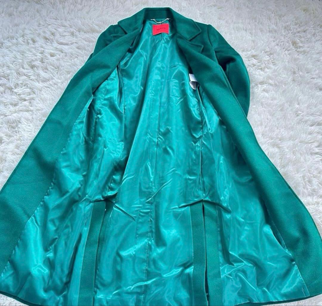 はっぱ　MAX&Co. ランウェイ ウールコートベルト付 グリーン