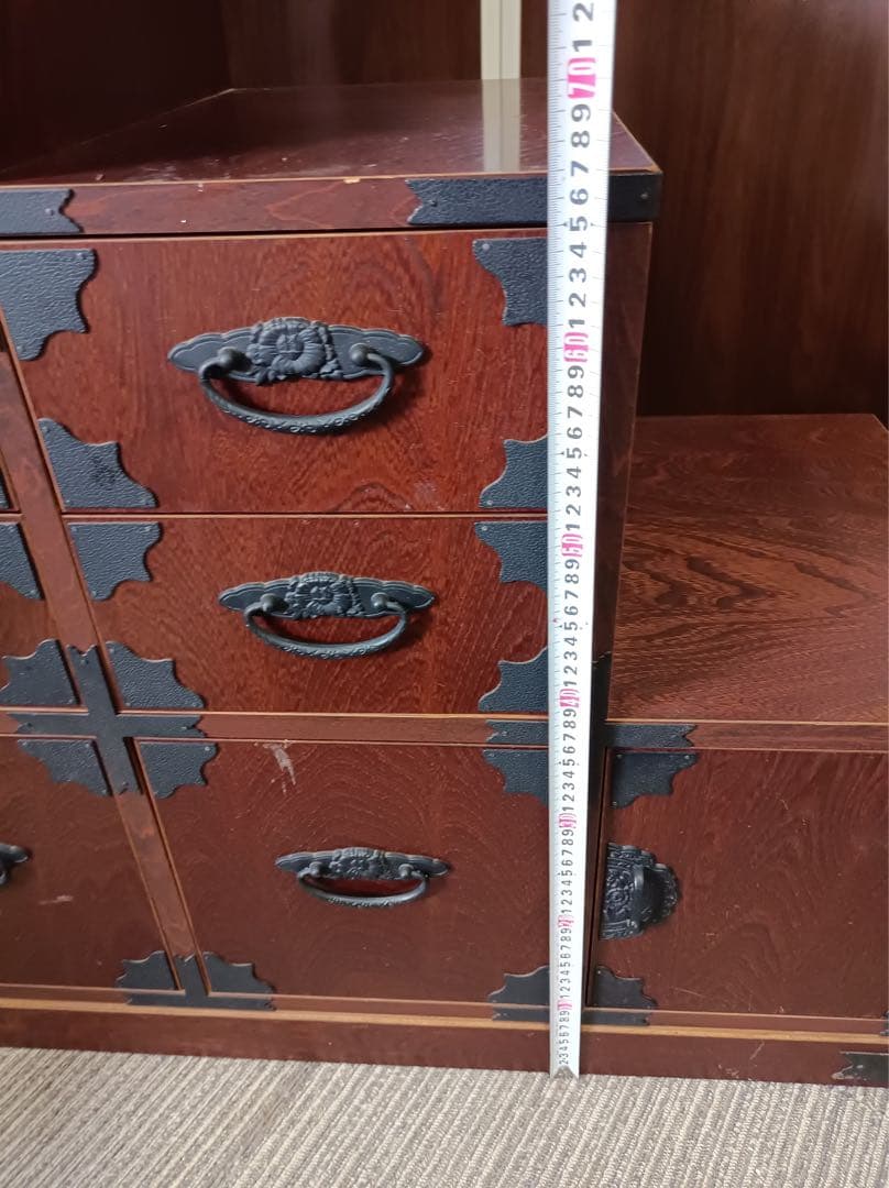 【オスカー】[八5427] 民芸調　階段箪笥　右下がり