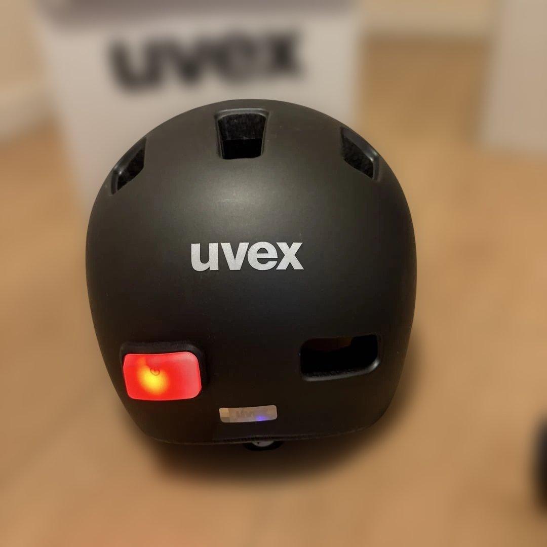 ガジュマル ウベックス自転車ヘルメット バイザLEDライト58-61 cm