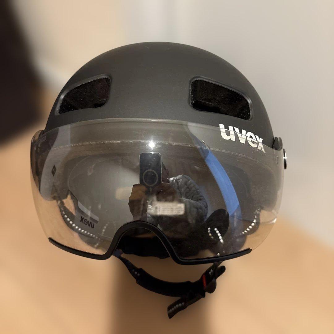 ガジュマル ウベックス自転車ヘルメット バイザLEDライト58-61 cm