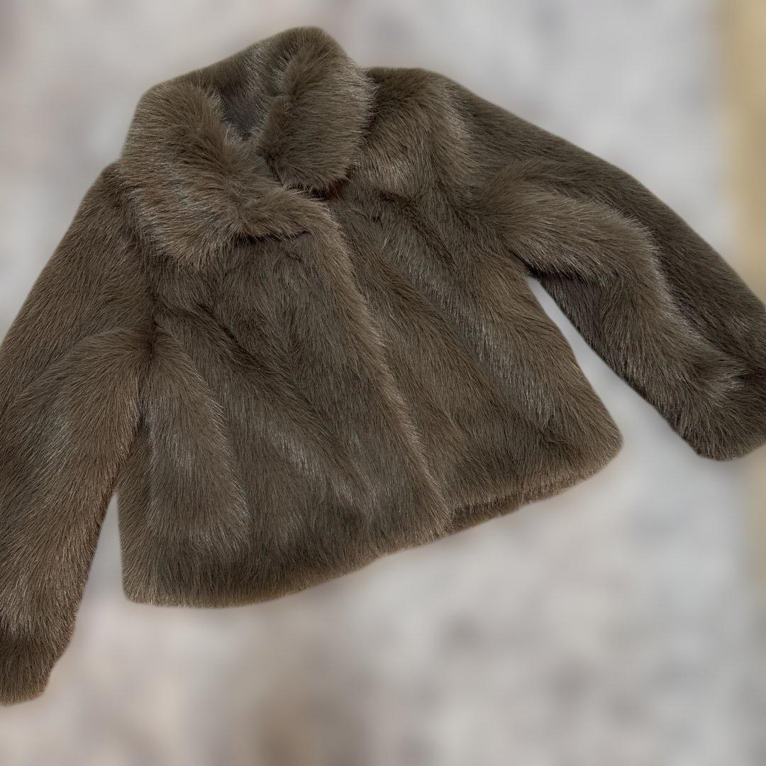 Re:EDIT フォーファーステンカラーコート ブラウンファーコート M