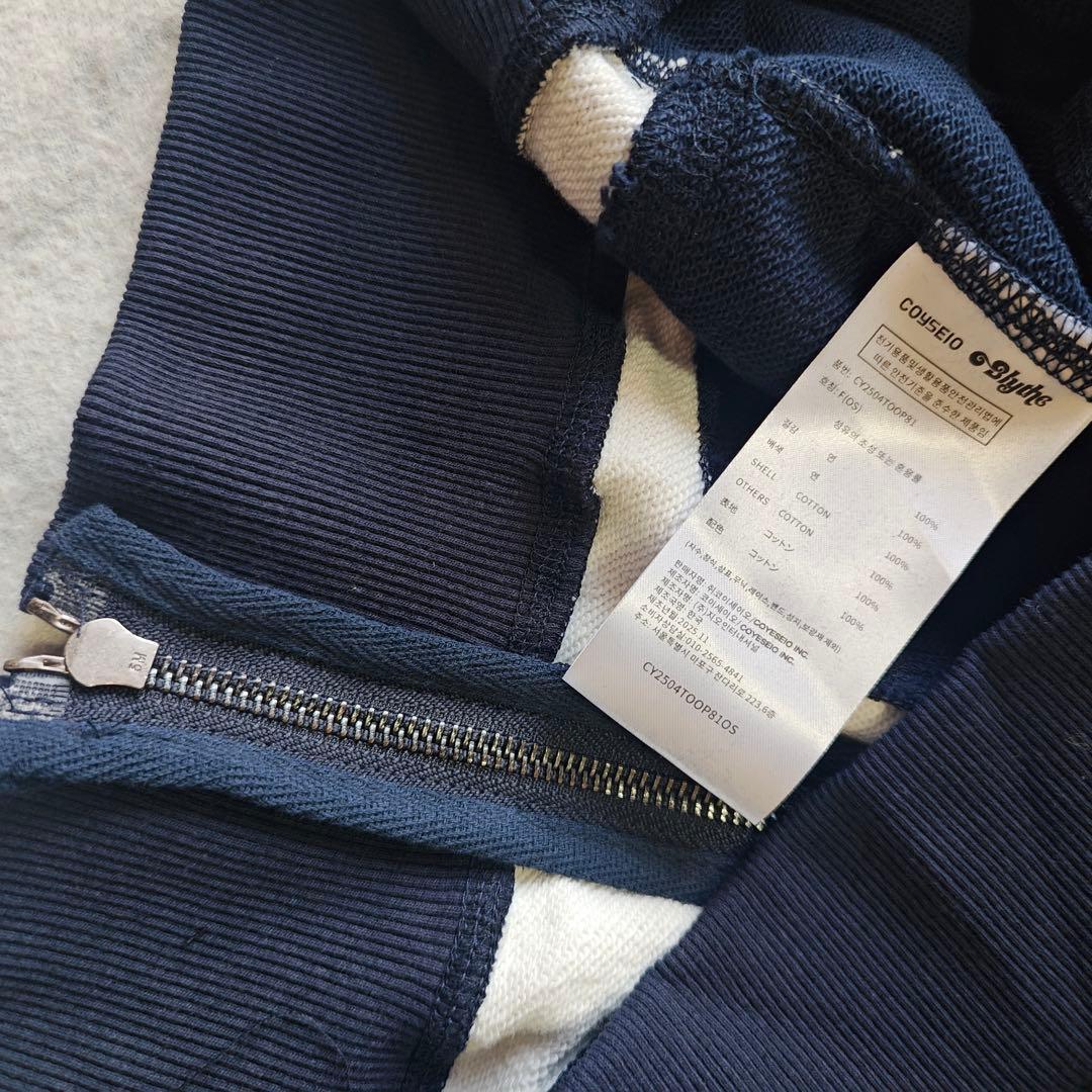 coyseio X blythe ネイビー ジップアップパーカー レディース