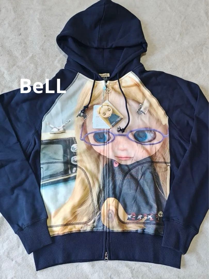 coyseio X blythe ネイビー ジップアップパーカー レディース