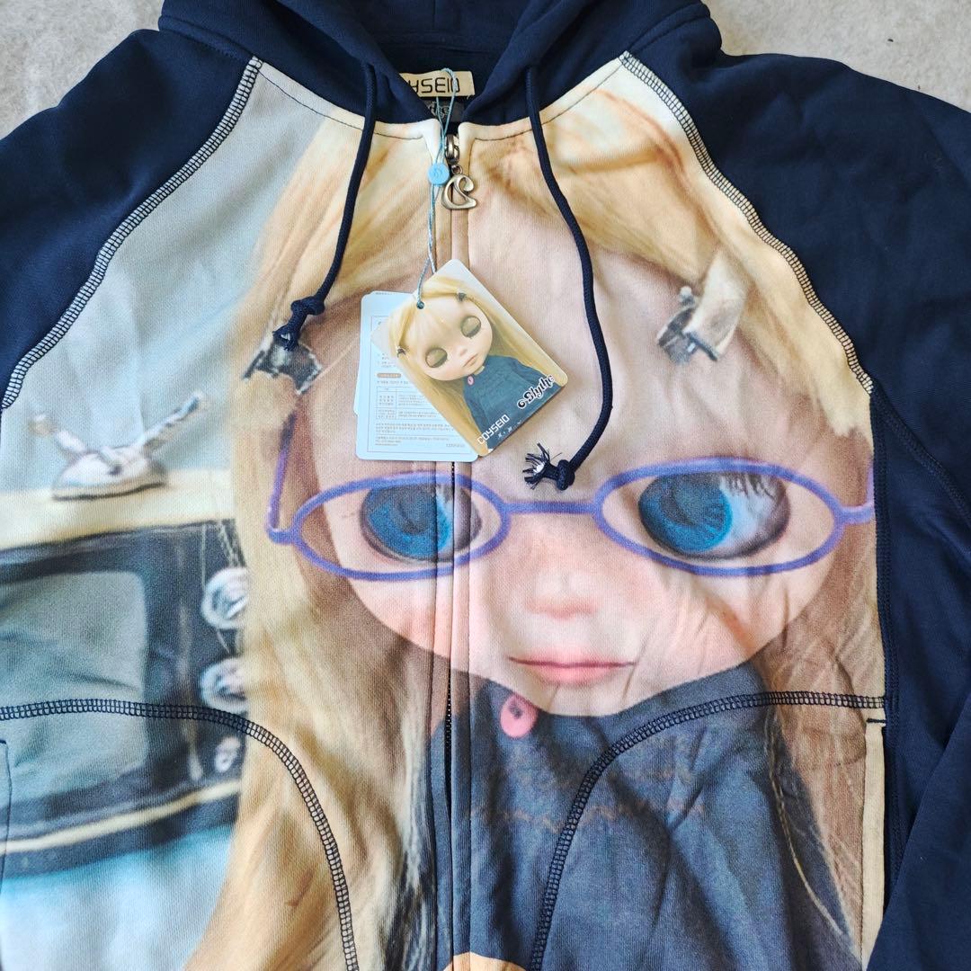 coyseio X blythe ネイビー ジップアップパーカー レディース