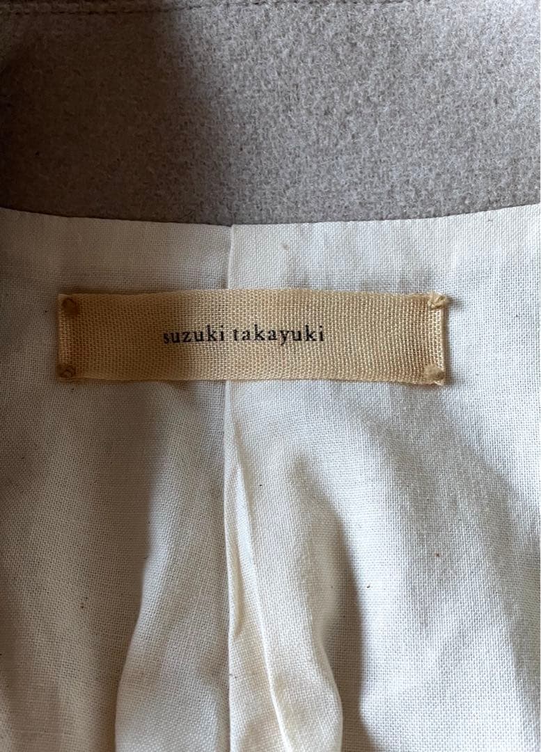 未使用タグ付き◎スズキタカユキ テーラーカラーコート アイスグレー ユニセックス