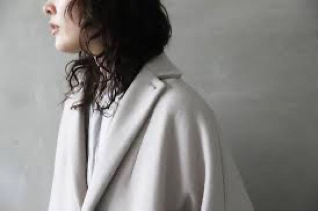 未使用タグ付き◎スズキタカユキ テーラーカラーコート アイスグレー ユニセックス