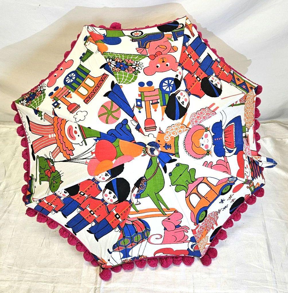 希少　nuts　ナッツ　長傘　日傘　ポップ　カラフル　レトロ　ヴィンテージ