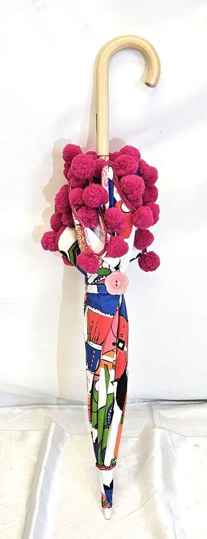 希少　nuts　ナッツ　長傘　日傘　ポップ　カラフル　レトロ　ヴィンテージ