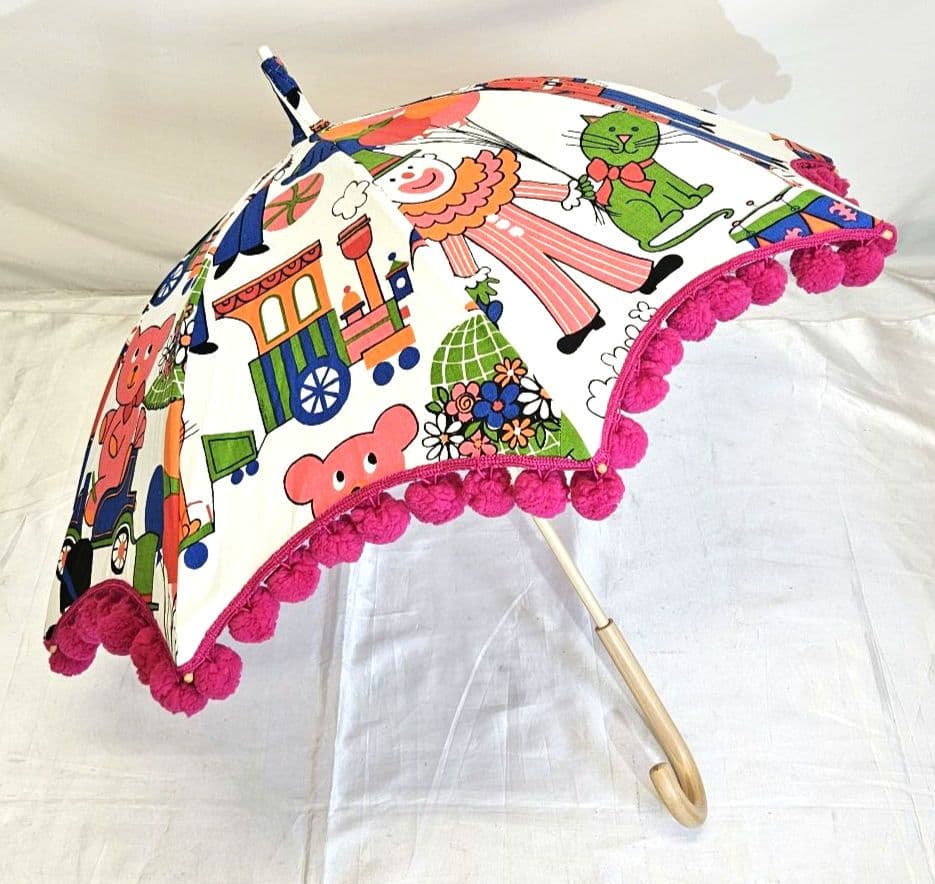 希少　nuts　ナッツ　長傘　日傘　ポップ　カラフル　レトロ　ヴィンテージ