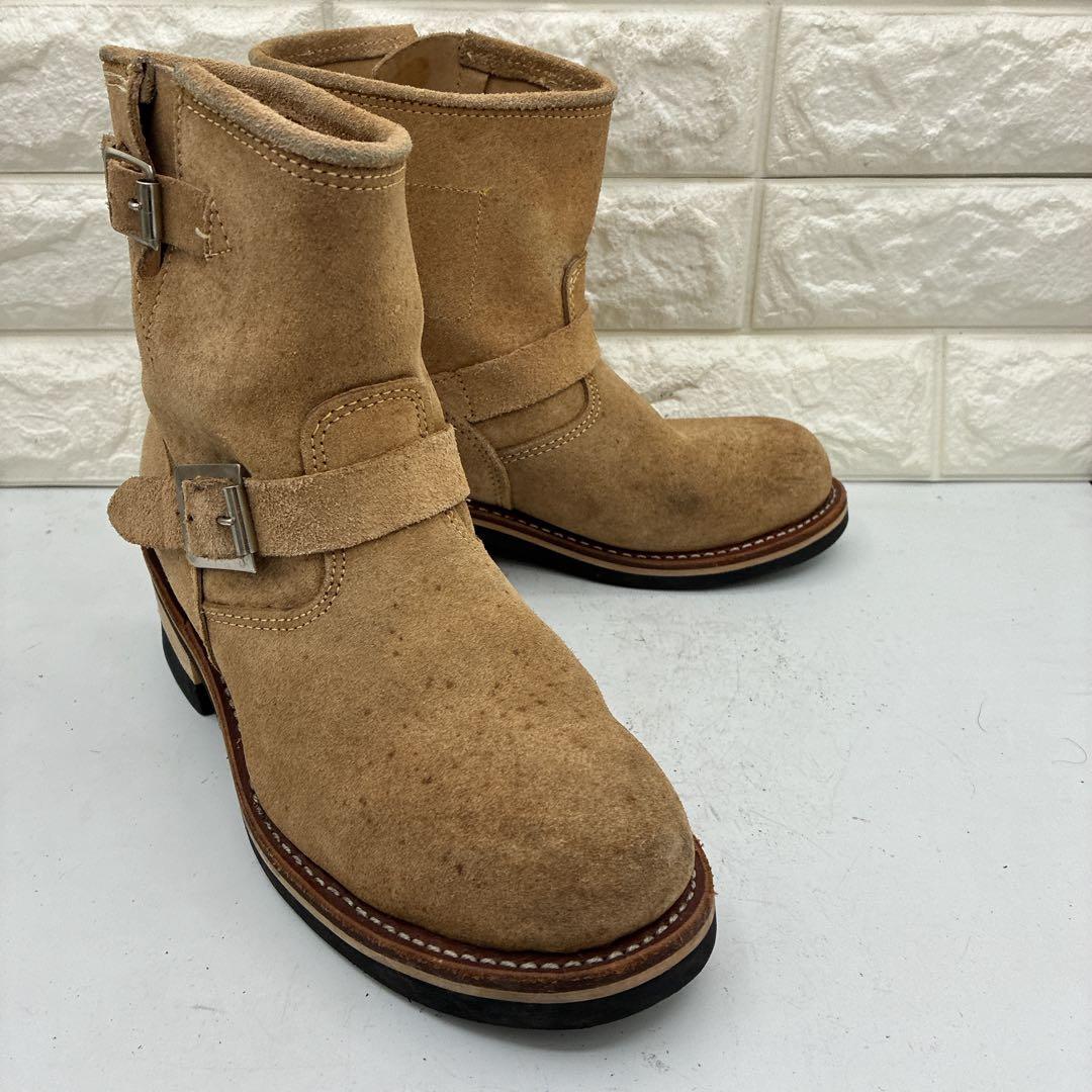 【良品】ホーキンス エンジニアブーツ GT 4021 US7 ベージュ ベルト