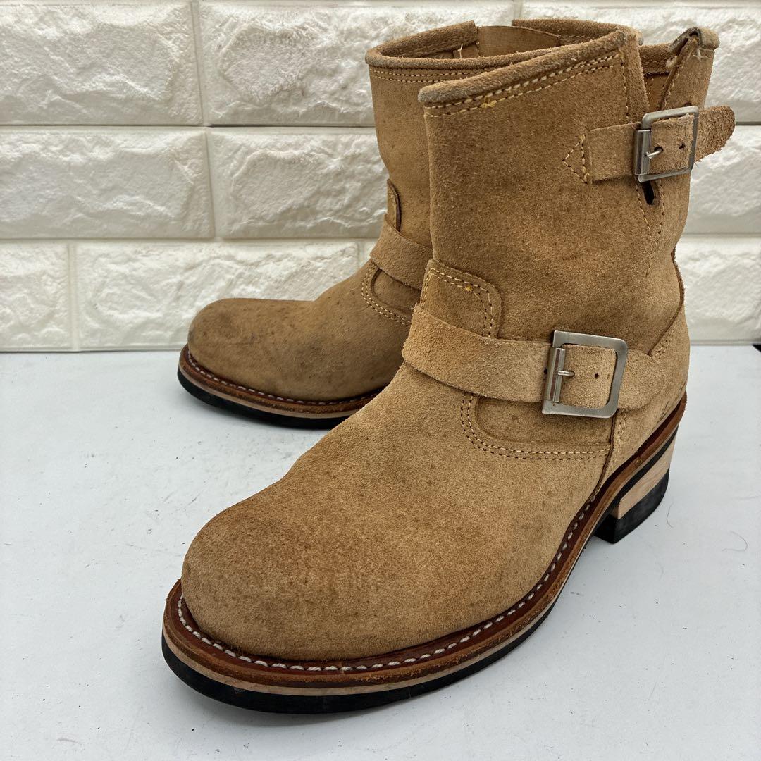 【良品】ホーキンス エンジニアブーツ GT 4021 US7 ベージュ ベルト