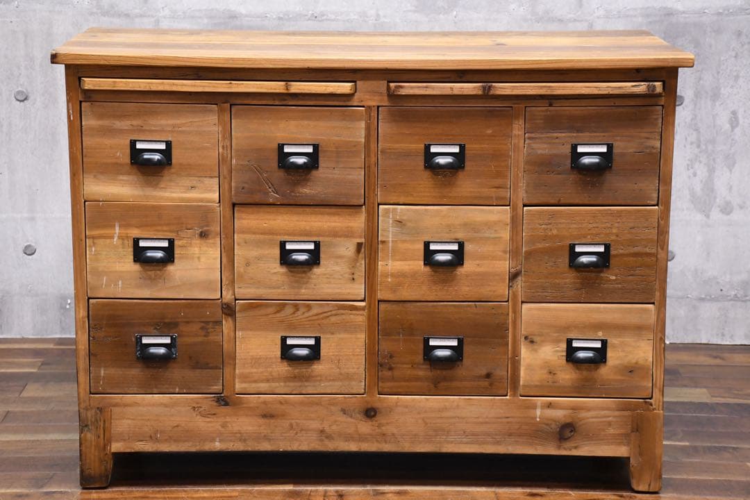 DLK108 ノットアンティークス グラム チェスト 4列3段 オールドウッド