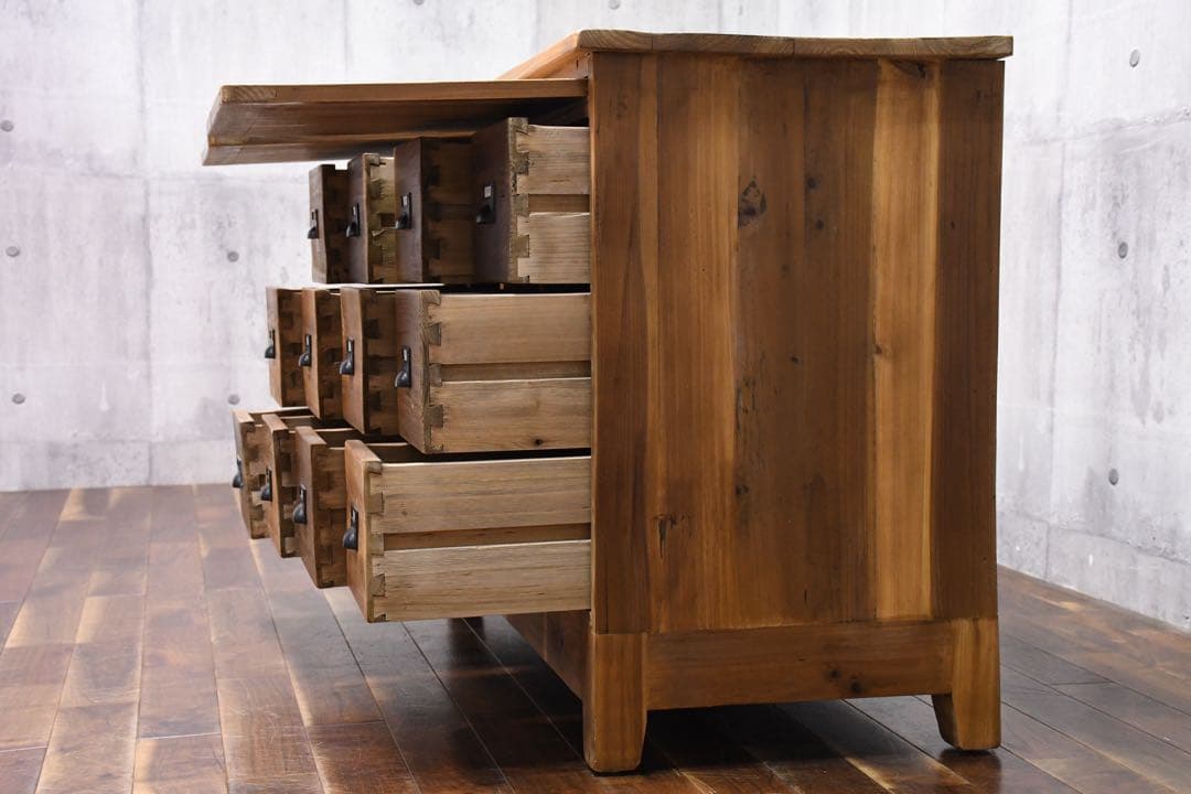 DLK108 ノットアンティークス グラム チェスト 4列3段 オールドウッド