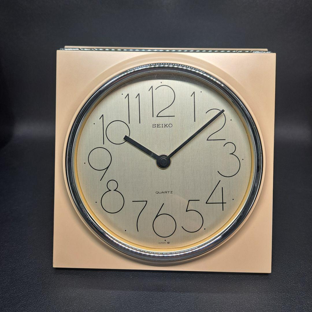 希少　SEIKO　セイコー　クォーツ　クロック　掛・置兼用時計　文字盤自在回転