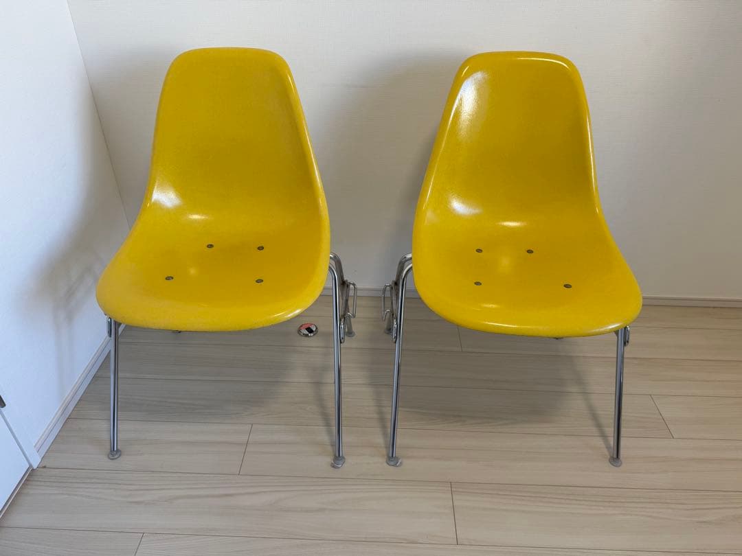 2脚セットHerman Miller イームズ　シェルチェア スタッキングベース