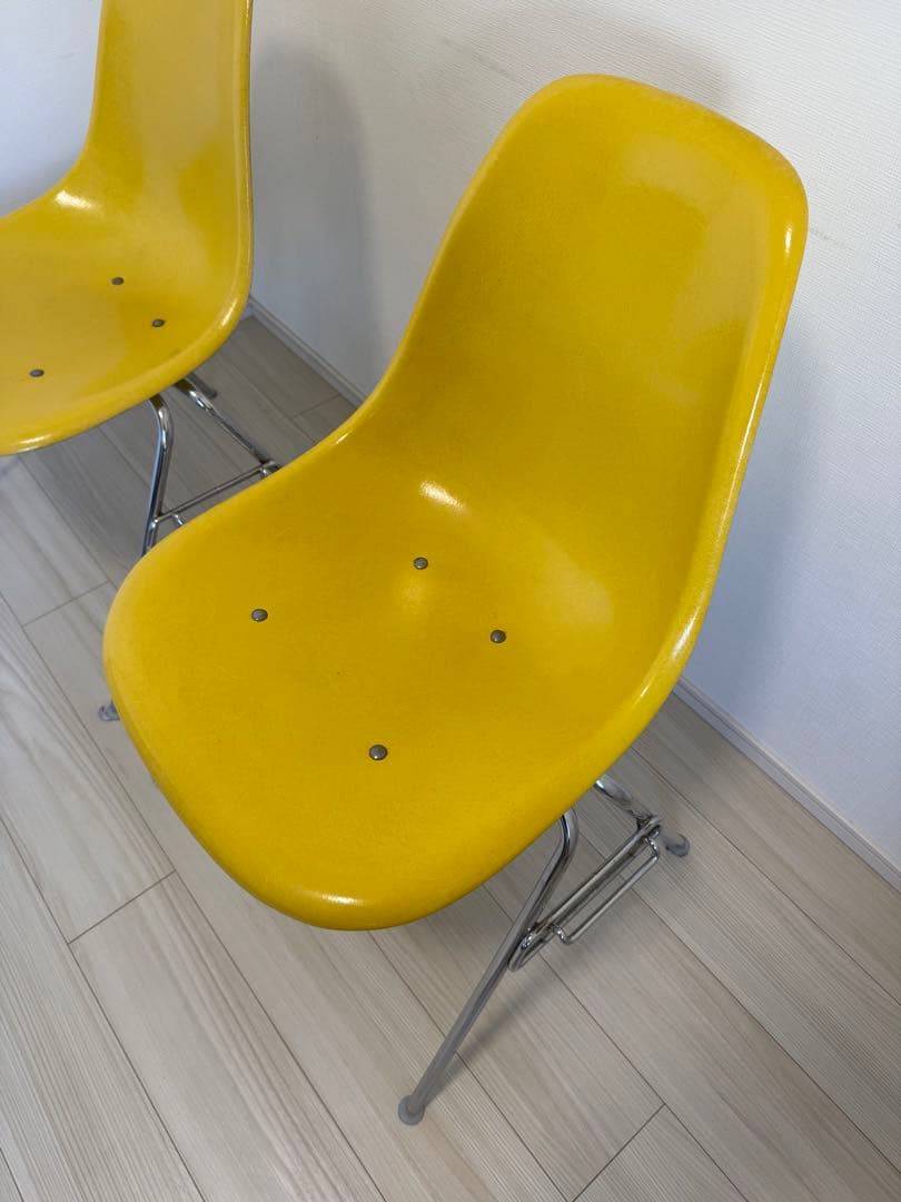 2脚セットHerman Miller イームズ　シェルチェア スタッキングベース